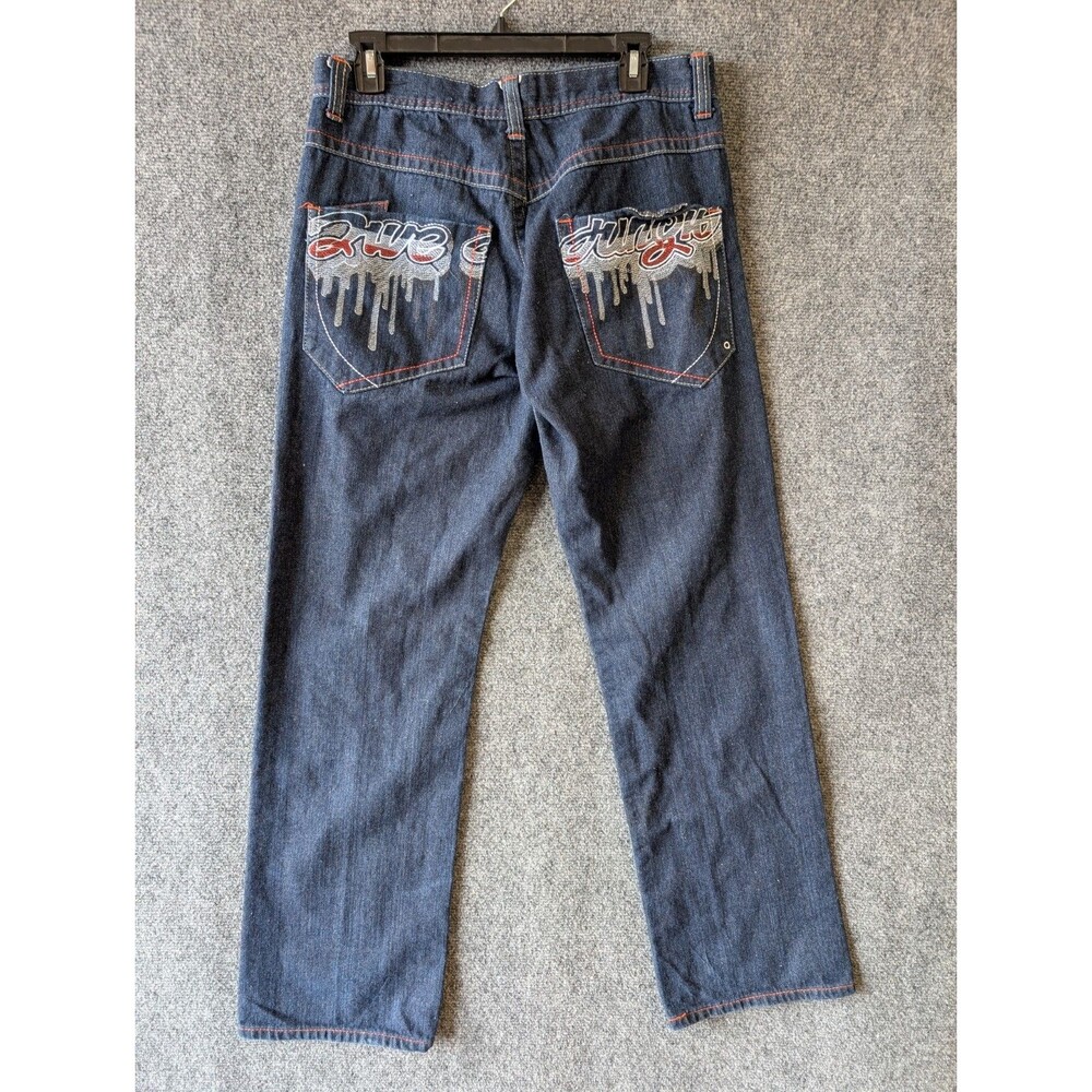 5ive Jungle Co. Baggy Embroidered Jeans Men's SZ 34 Cotton 90s Hip Hop.